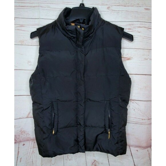Liz Claiborne Medium Puffer Full Zip Black Vest - Picture 2 of 12